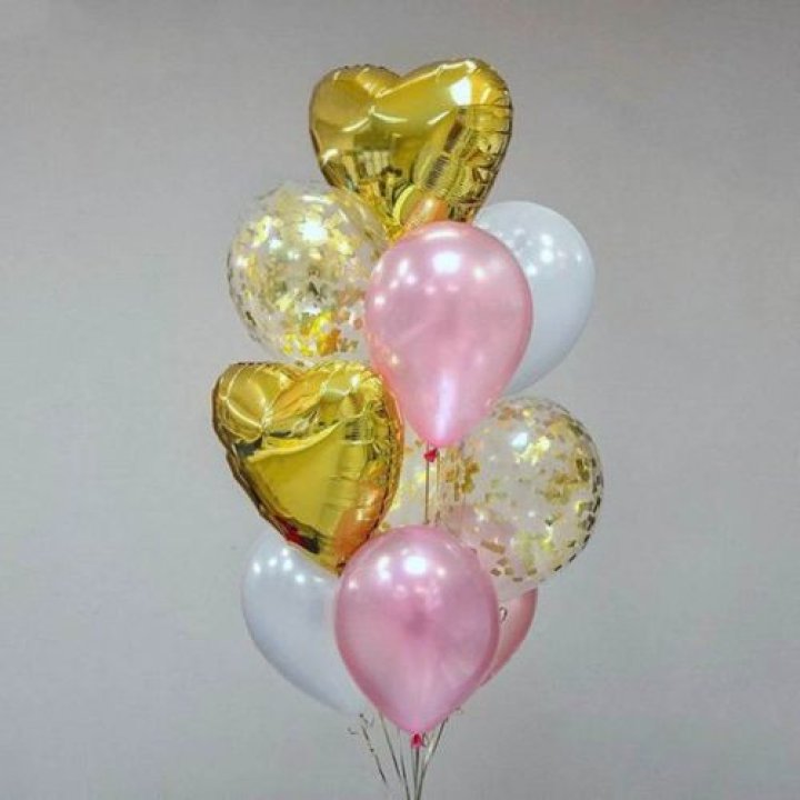 Облако шаров "Рози голд" в Йошкар-Оле