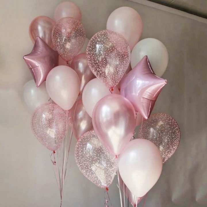 Фонтаны шаров "Розовый" в Йошкар-Оле