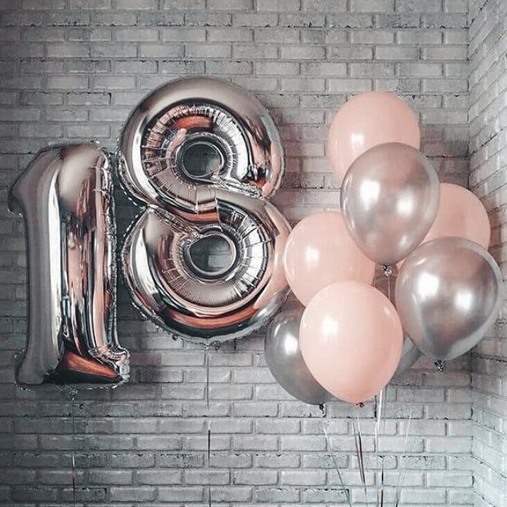 Фольгированный шар Серебряная Цифра в Йошкар-Оле