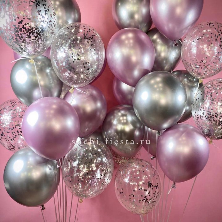 Фонтан шаров "Сильвер пинк" в Йошкар-Оле