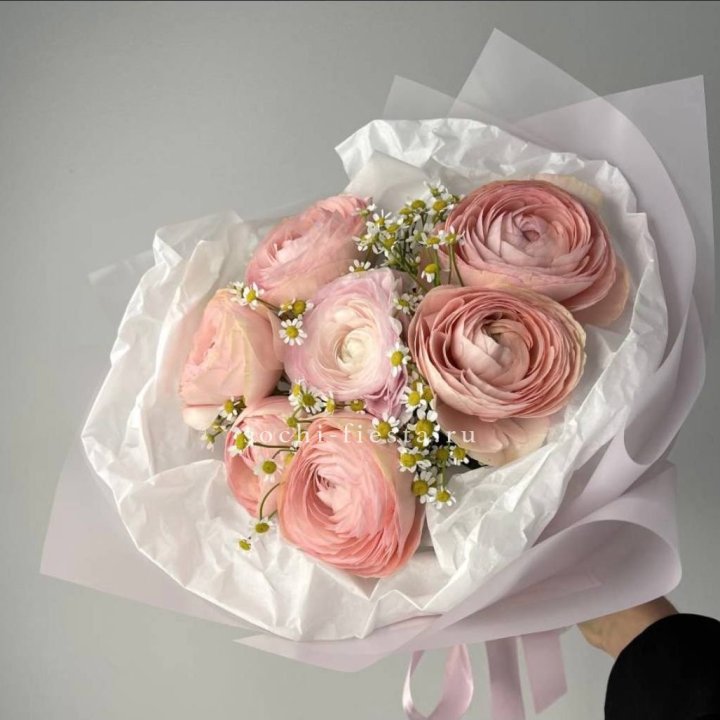 Ранункулюсы с ромашками в Йошкар-Оле