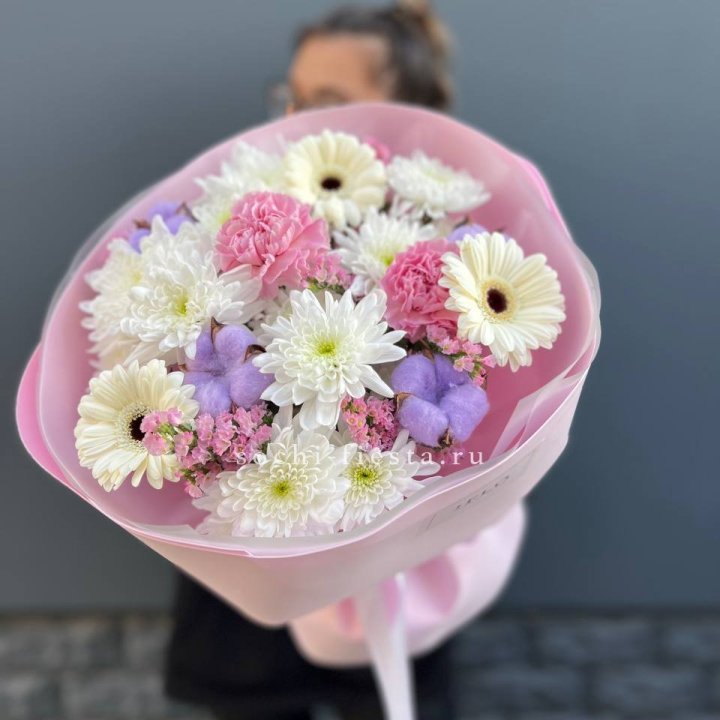 Букет цветов "Пинк спринг" в Йошкар-Оле