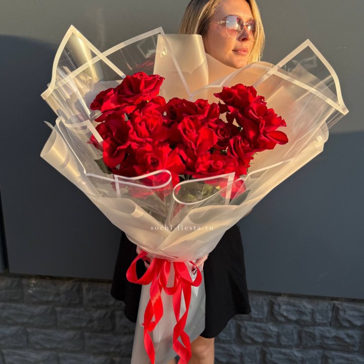  Букет  высоких роз 15 шт в Йошкар-Оле