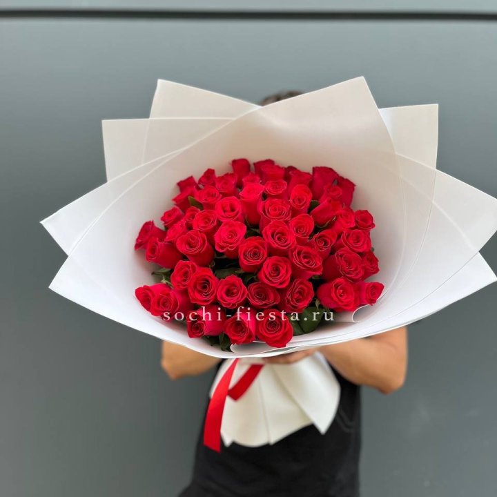 51  красная роза в Йошкар-Оле