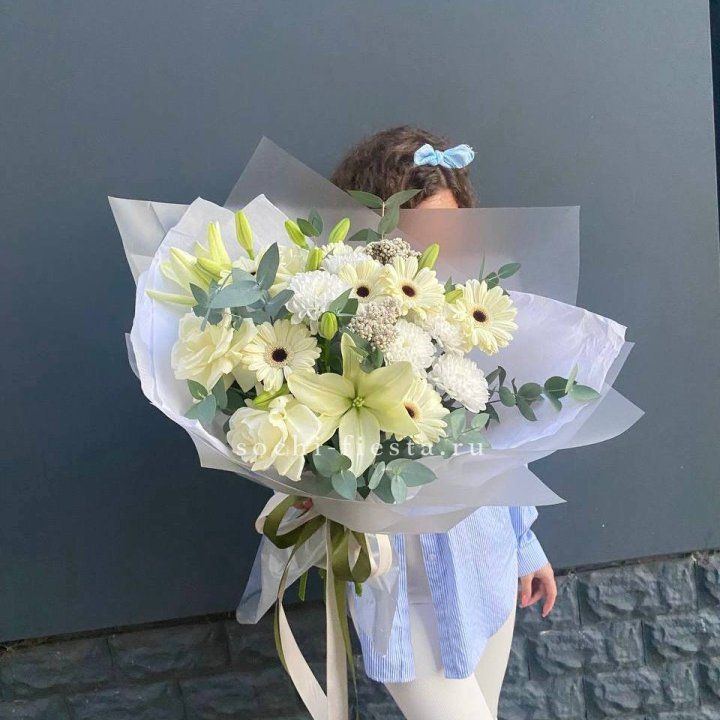Букет с лилией и герберой в Йошкар-Оле