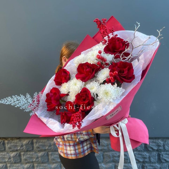 Букет "Яркая зима" в Йошкар-Оле