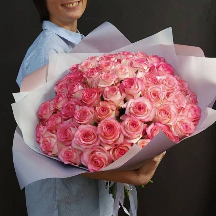 101 роза Джумилия в оформлении  в Йошкар-Оле