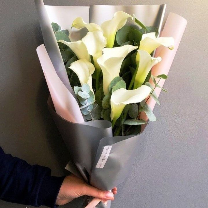 Каллы с эвкалиптом в Йошкар-Оле