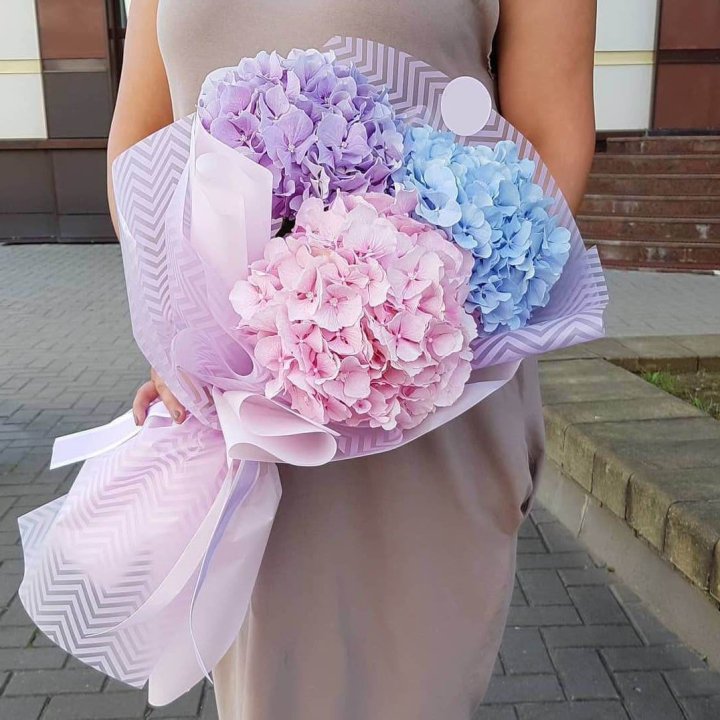 Букет гортензий "Пуф" в Йошкар-Оле