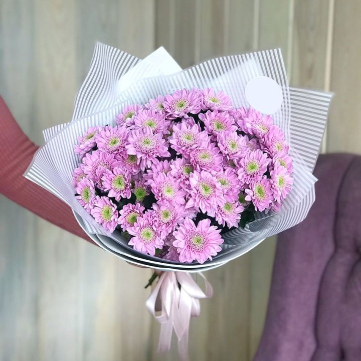 Букет розовых хризантем в Йошкар-Оле