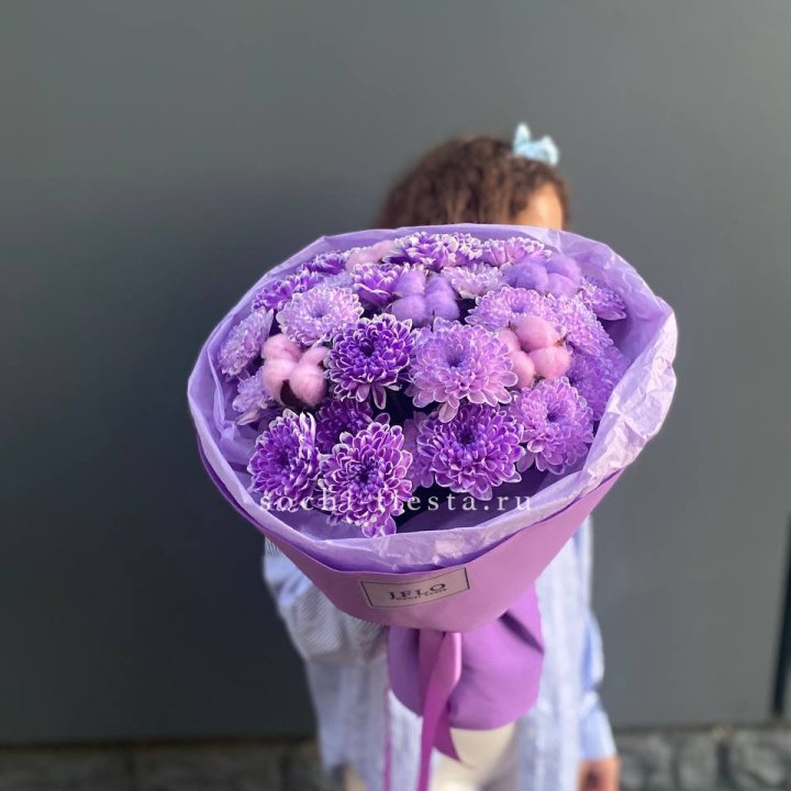 Хризантемы с хлопком в Йошкар-Оле