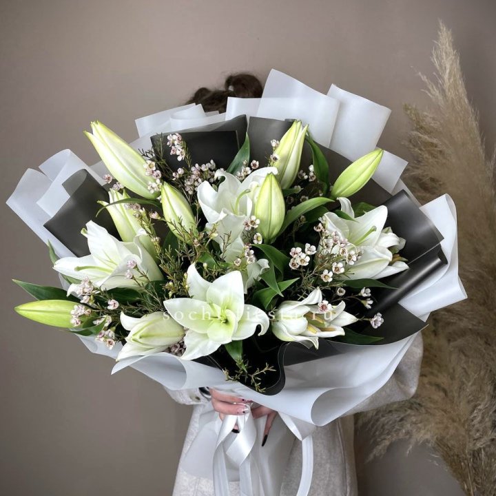 Букет лилий Снежная королева в Йошкар-Оле
