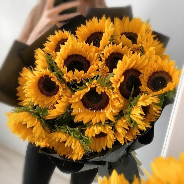 Букет подсолнухов "Гига" в Йошкар-Оле