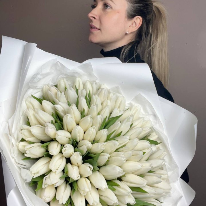 101 белый тюльпан №2 в Йошкар-Оле