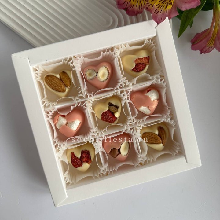 Набор конфет из бельгийского шоколада Сердца в Йошкар-Оле