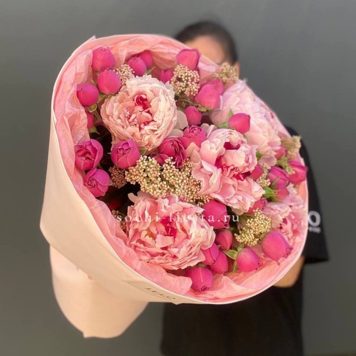  Букет с пионами "Преференс" в Йошкар-Оле