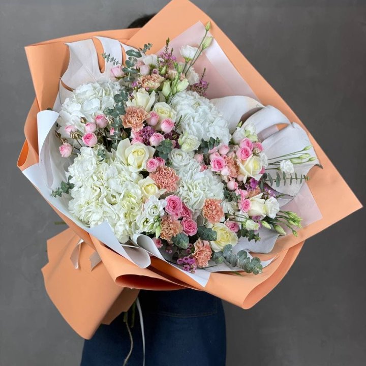 Макси-букет кремовый в Йошкар-Оле