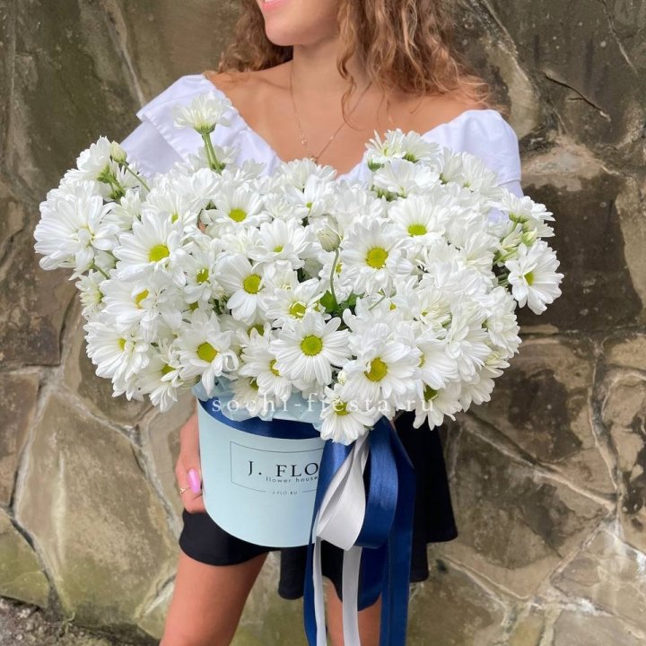 Коробка с хризантемами №2 в Йошкар-Оле