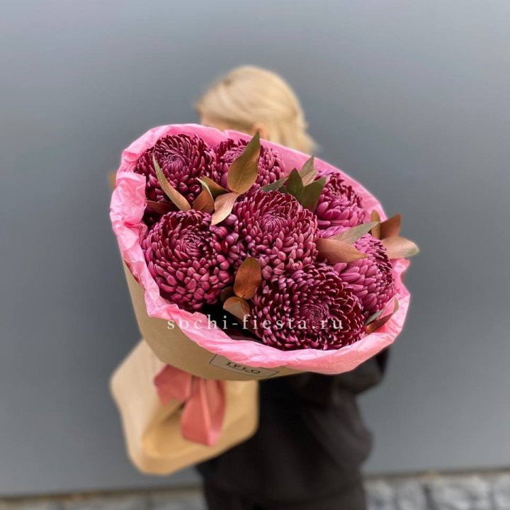 7 Хризантем Бигуди в золоте в Йошкар-Оле