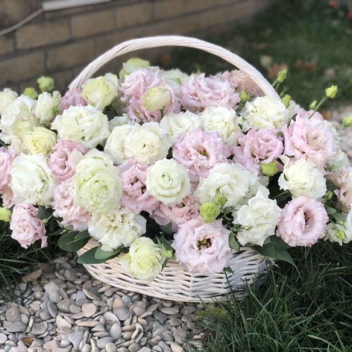 Корзина с эустомой в Йошкар-Оле