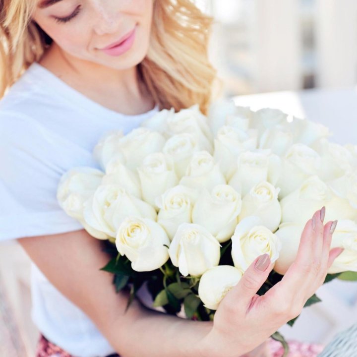 Букет высоких роз "Облака" в Йошкар-Оле