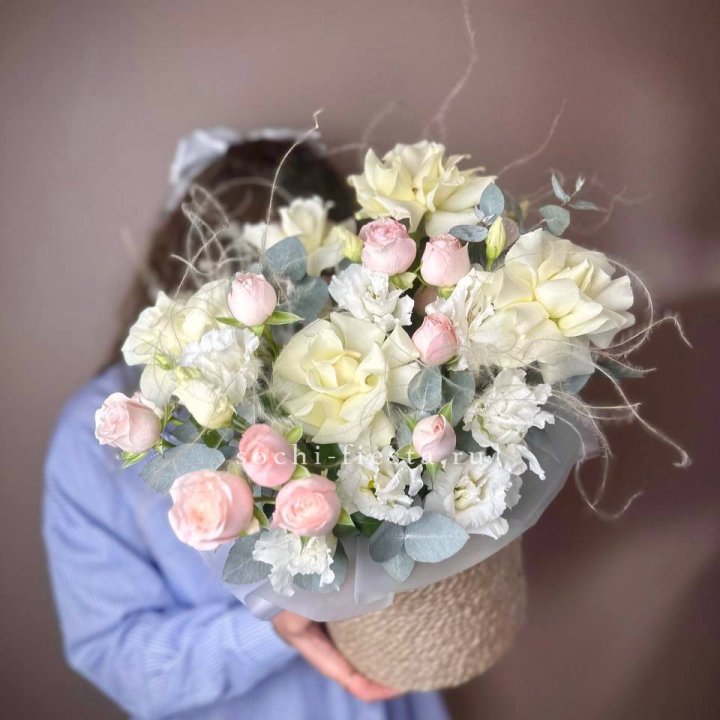 Авторский бокс "Милена" в джутовом кашпо в Йошкар-Оле