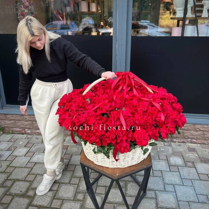 201 французская красная роза в Йошкар-Оле