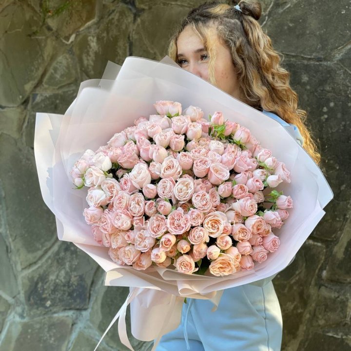 45 роза бомбастик Крем в Йошкар-Оле