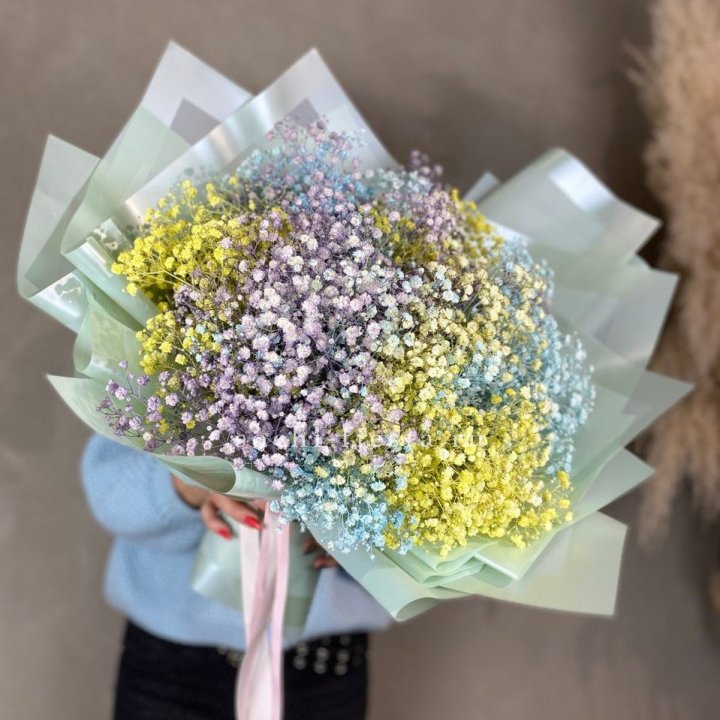 Букет радужных гипсофил в Йошкар-Оле