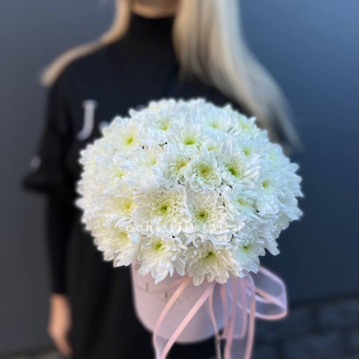 Коробка с хризантемами №1 в Йошкар-Оле