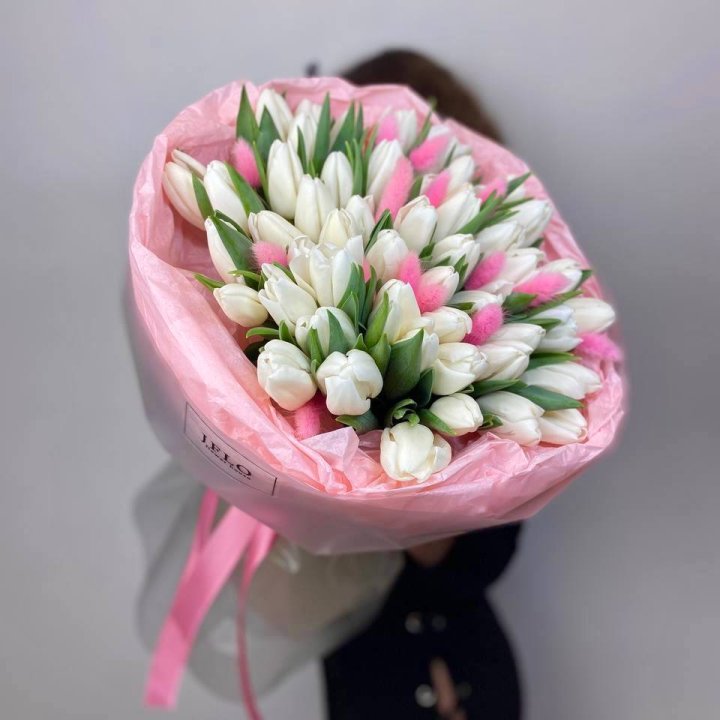 51 белый тюльпан "Рози" в Йошкар-Оле