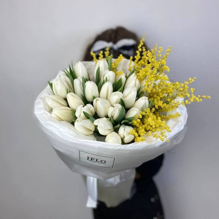 Дуо тюльпан и мимоза в Йошкар-Оле