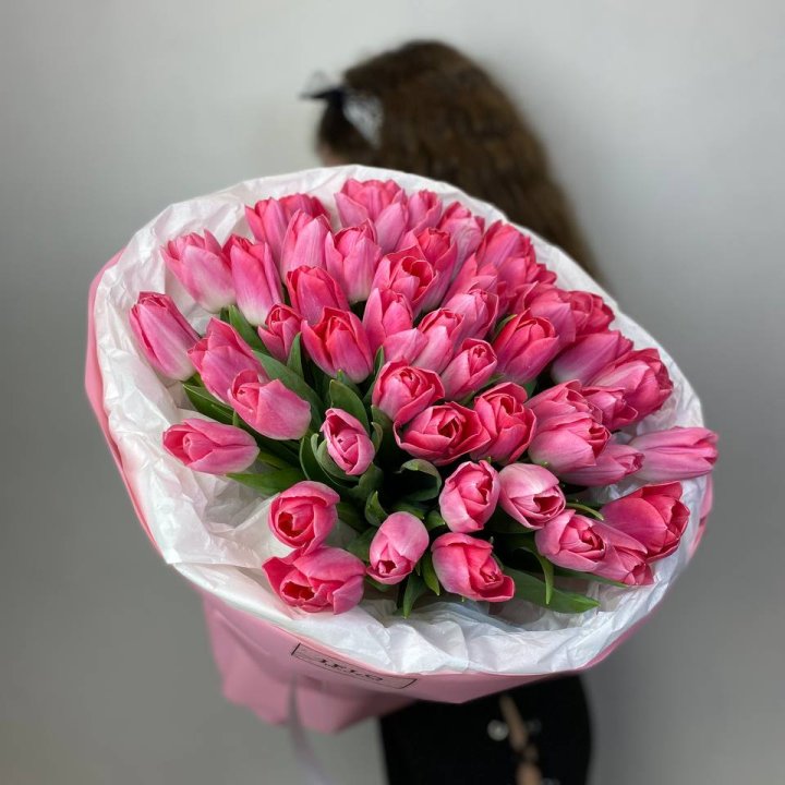 51 розовый тюльпан "Рози" в Йошкар-Оле