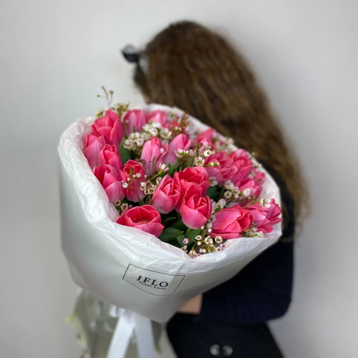 Дуо тюльпаны с хамелациумом в Йошкар-Оле