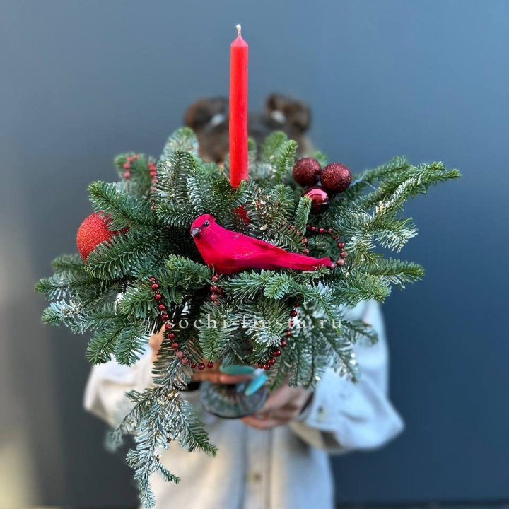 Новогодняя композиция в бокале в Йошкар-Оле