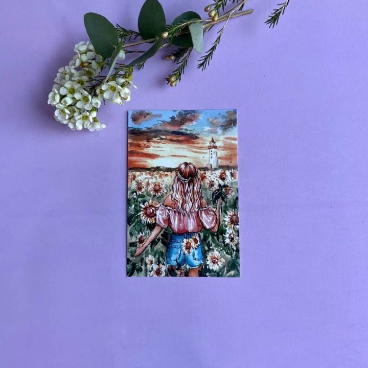 Открытка к букету "Подсолнух" в Йошкар-Оле