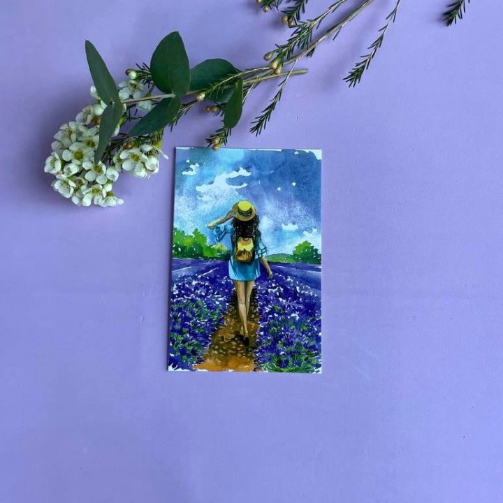 Открытка к букету "Цветочная дорога" в Йошкар-Оле