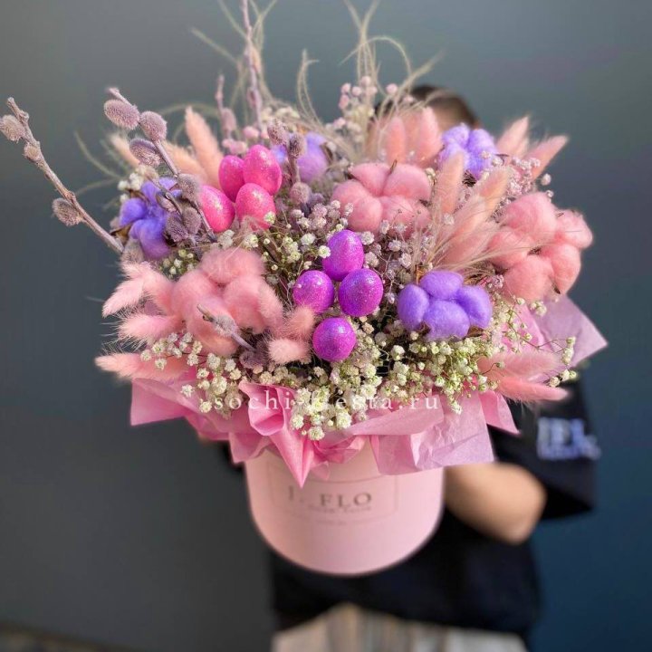 Сухоцветы в коробке  в Йошкар-Оле