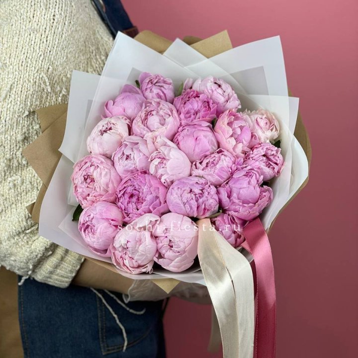 Букет из 21 пионов в Йошкар-Оле