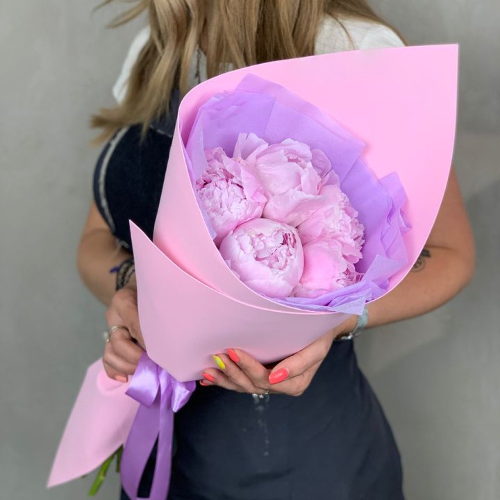 Букет пионов "Файв" в Йошкар-Оле