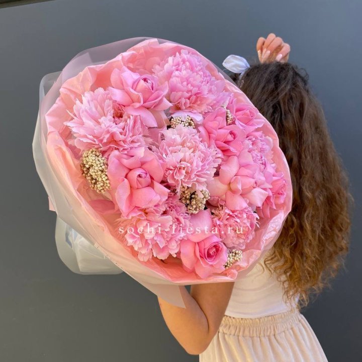  Букет с пионами "Пинки" в Йошкар-Оле