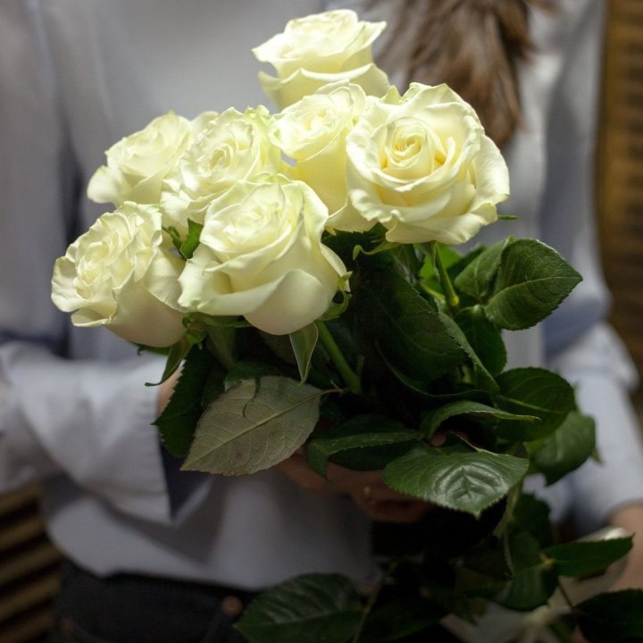 7 белых роз в Йошкар-Оле