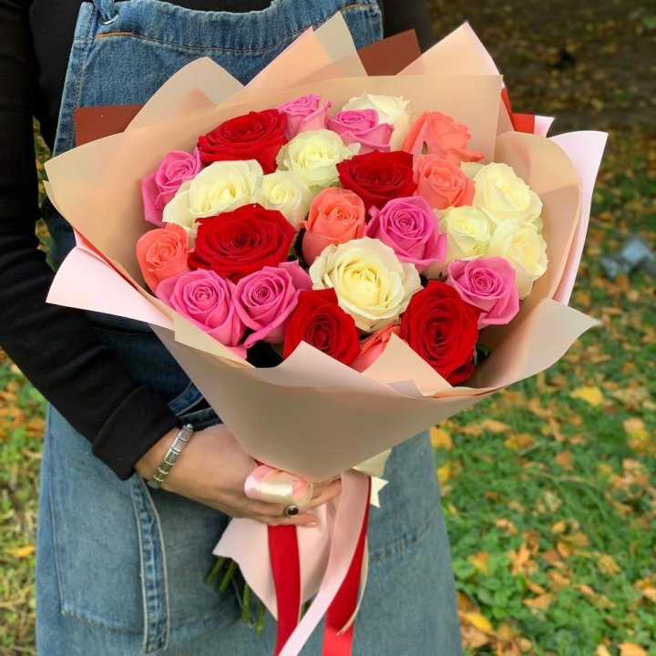 25 роз "Карусель" в Йошкар-Оле