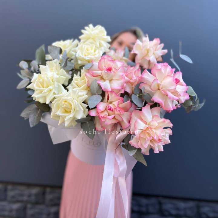 15 Французских роз в боксе в Йошкар-Оле