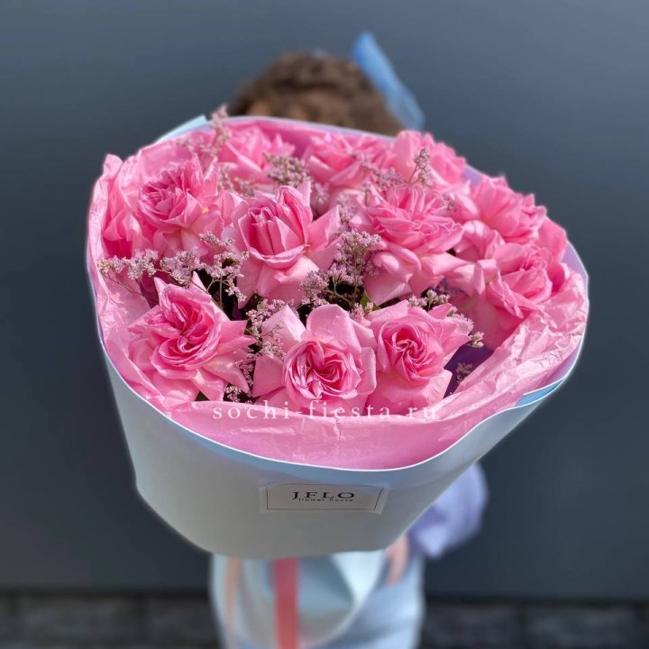 Букет французских розовых роз  в Йошкар-Оле