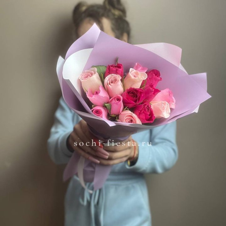 Букет из 15 роз Микс (Кения) в Йошкар-Оле