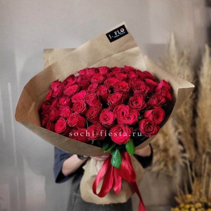 63 красных роз вайт в Йошкар-Оле