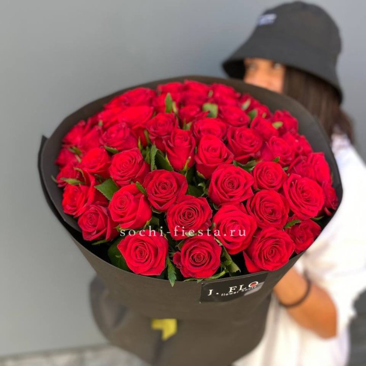 51 роза "Блек" в Йошкар-Оле
