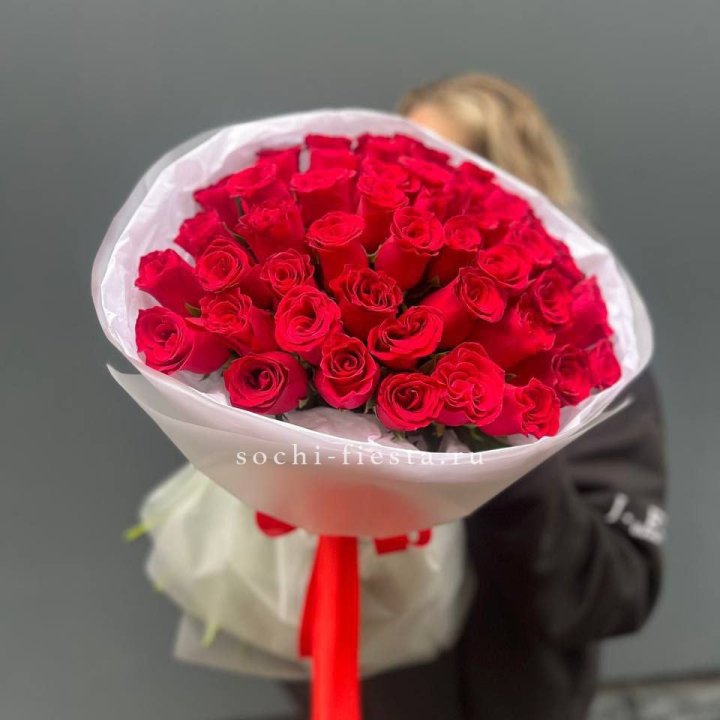 55 красных роз "Амелия" в Йошкар-Оле