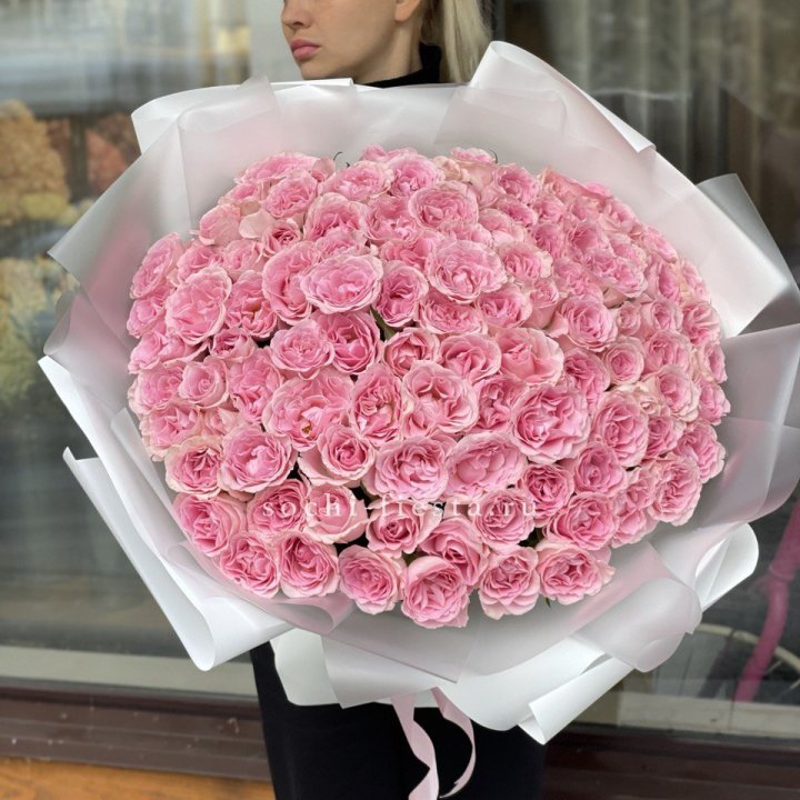 101 нежно-розовая роза в Йошкар-Оле